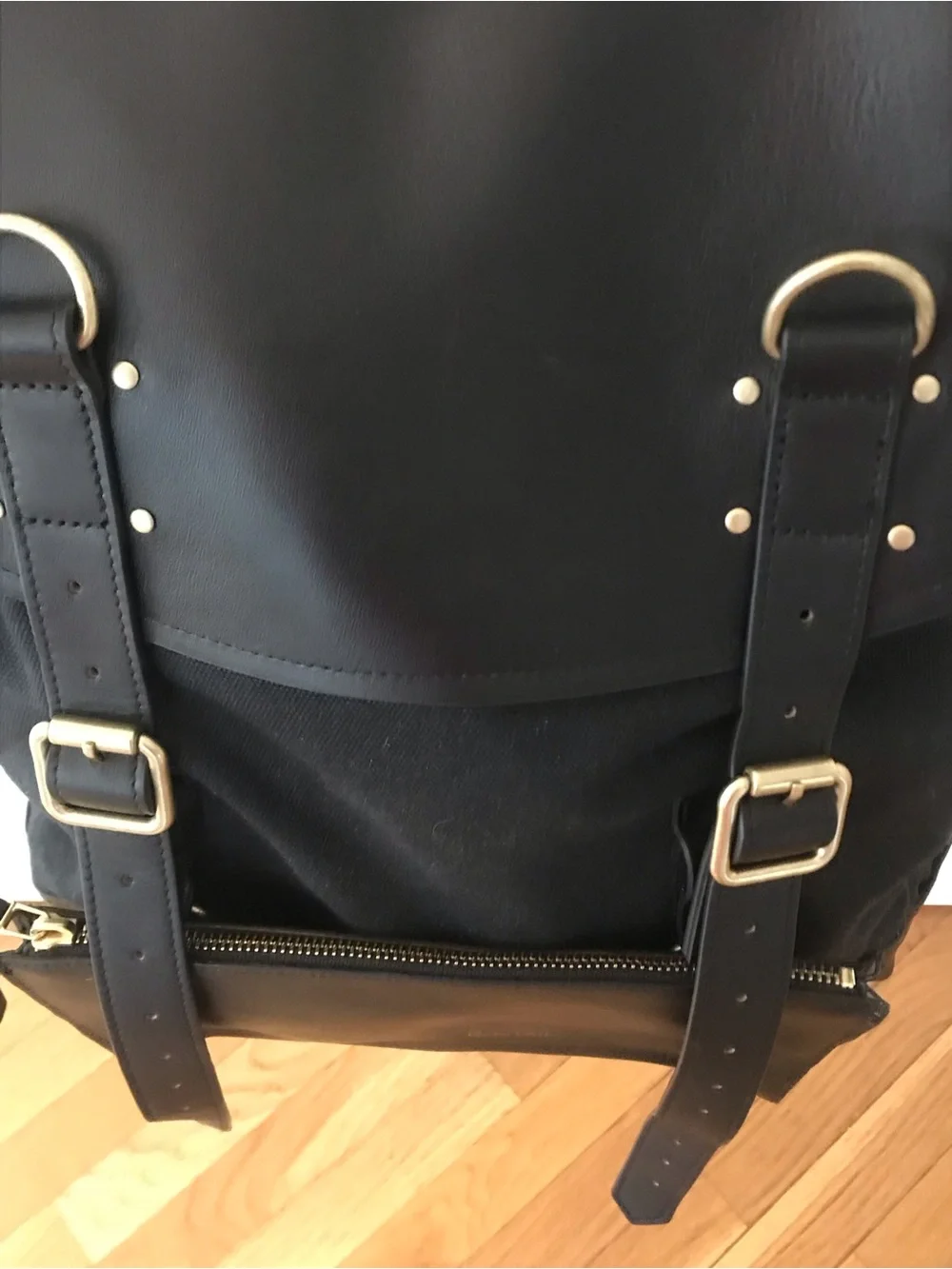 RARE Timbuk2 x Phoebe Dahl JetSet Convertible Leather & Canvas Backpack+Clutch